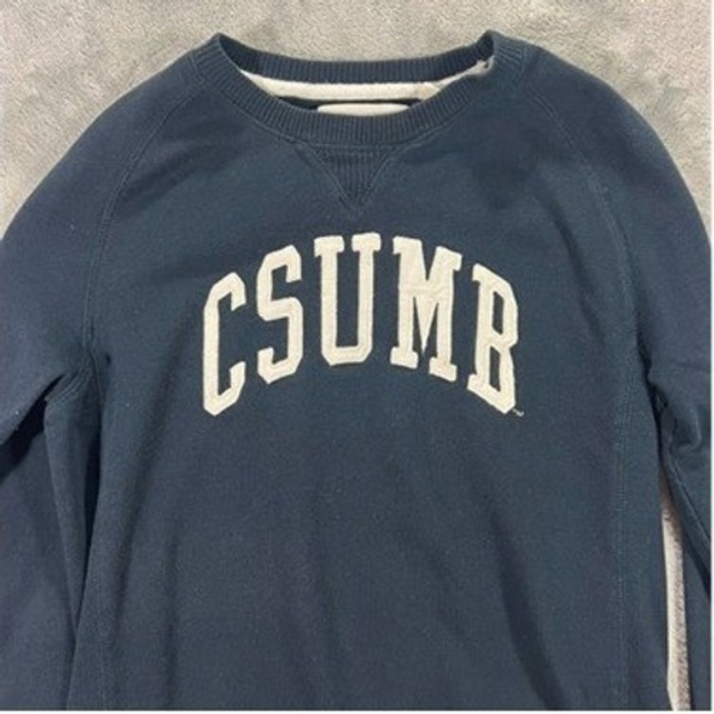 CSUMB Sweatshirt Womens L Navy Blue Raglan Cozy League Collegiate Outfitters